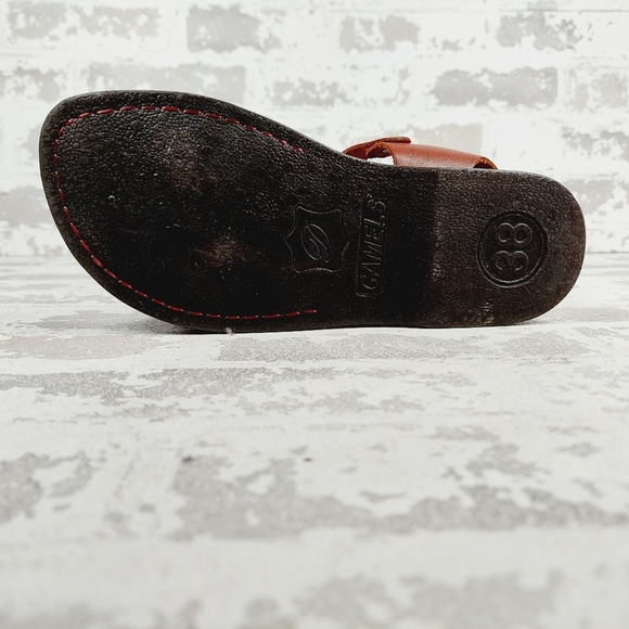 Camel Biblical Jesus  ‘Evangelist’ Made in Bethlehem Red Leather Sandals C38 - Picture 8 of 12